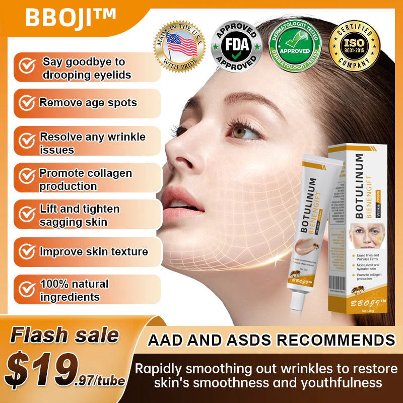 đ¨ââď¸đMade and Shipped from the USAâ
BBOJI⢠Botulinum Bienengift Wrinkle Removal Cream-Last Day Promotion 70% OFF