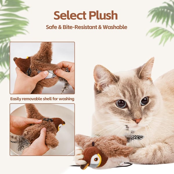 🔥Last Day 70% OFF - 🐾Interactive Chirping Bird Cat Toy