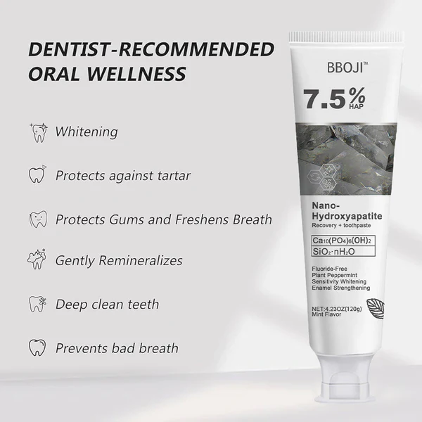 đ„Final 12 Hours: 60%OFFđ BBOJIâą Fluoride-Free Hydroxyapatite Toothpaste đ Your Smile, Naturally Brighter!