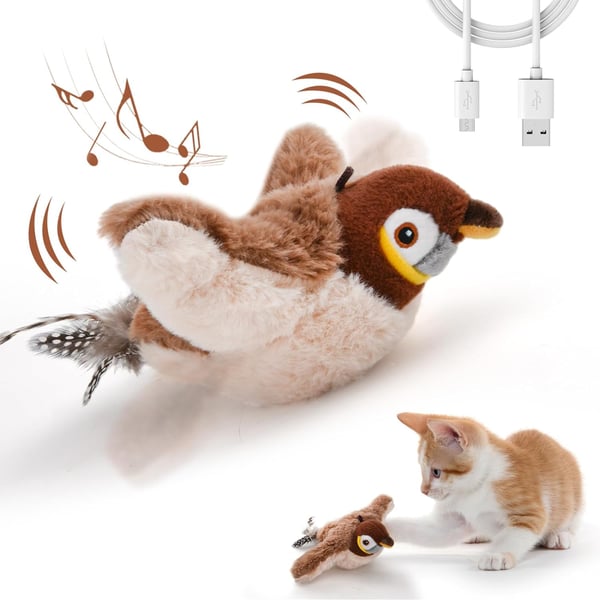 🔥Last Day 70% OFF - 🐾Interactive Chirping Bird Cat Toy
