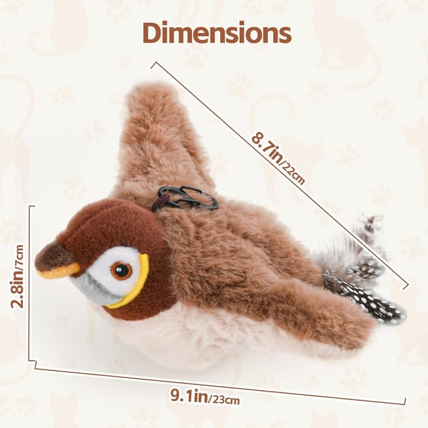 🔥Last Day 70% OFF - 🐾Interactive Chirping Bird Cat Toy