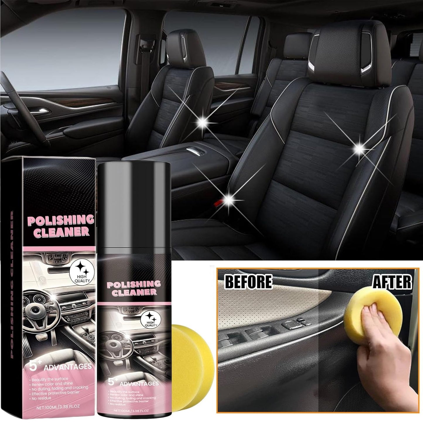 "LAST CHANCE! 49% OFF Car Polishing Cleaner – Interior Like NEW!"