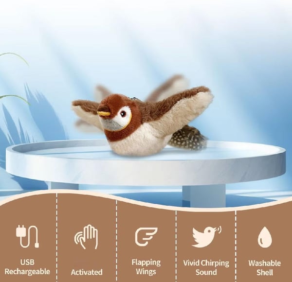 🔥Last Day 70% OFF - 🐾Interactive Chirping Bird Cat Toy