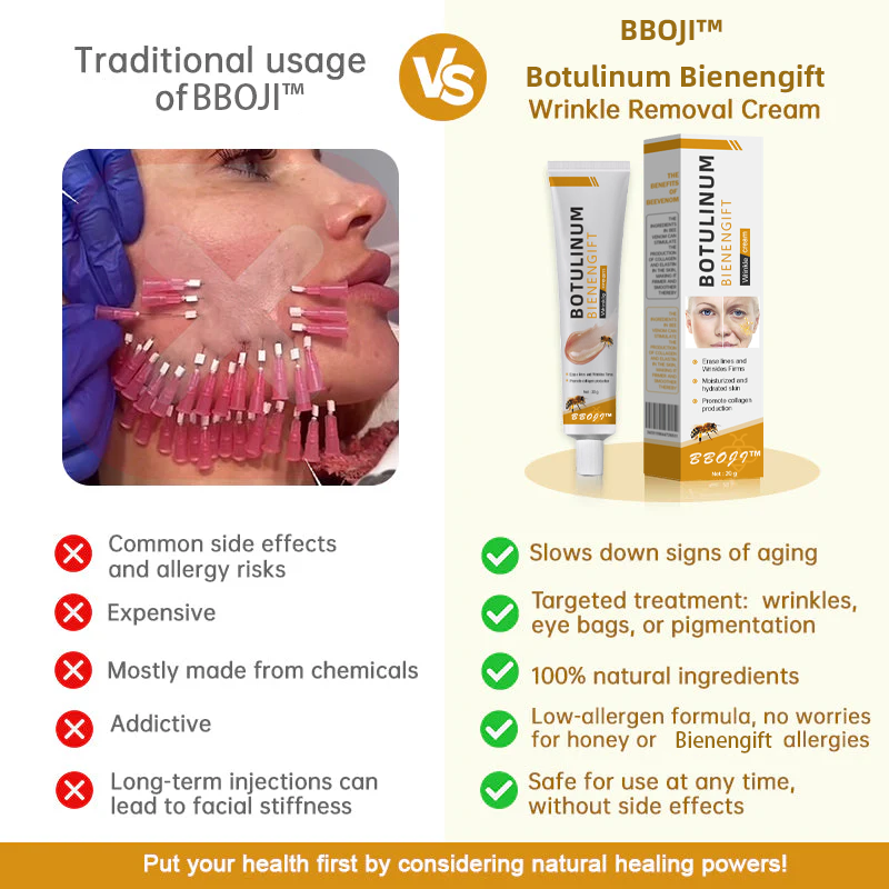 đ¨ââď¸đMade and Shipped from the USAâ
BBOJI⢠Botulinum Bienengift Wrinkle Removal Cream-Last Day Promotion 70% OFF