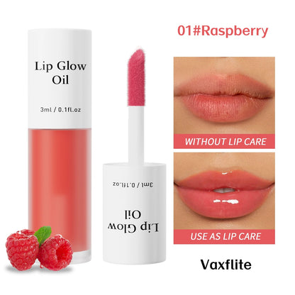 Vaxflite Lip Oil Water-Light Fruit-Infused Lip Stain – 2-in-1 Lipstick&Balm