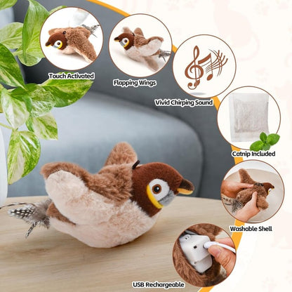 🔥Last Day 70% OFF - 🐾Interactive Chirping Bird Cat Toy