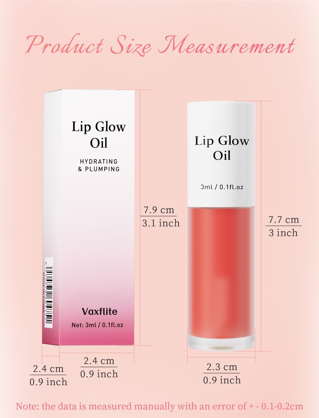 Vaxflite Lip Oil Water-Light Fruit-Infused Lip Stain – 2-in-1 Lipstick&Balm