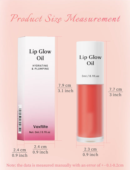 Vaxflite Lip Oil Water-Light Fruit-Infused Lip Stain – 2-in-1 Lipstick&Balm
