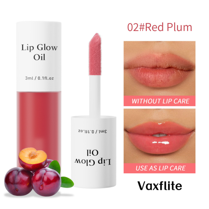 Vaxflite Lip Oil Water-Light Fruit-Infused Lip Stain – 2-in-1 Lipstick&Balm