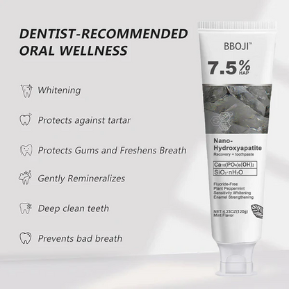 🔥Final 12 Hours: 60%OFF🎁 BBOJI™ Fluoride-Free Hydroxyapatite Toothpaste 💎 Your Smile, Naturally Brighter!